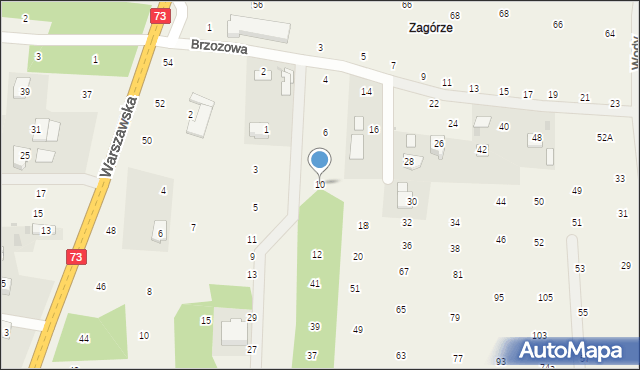 Brzozówka, Brzozowa, 10, mapa Brzozówka