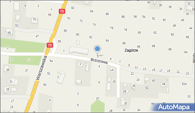 Brzozówka, Brzozowa, 3, mapa Brzozówka