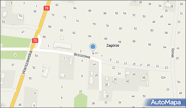 Brzozówka, Brzozowa, 5, mapa Brzozówka