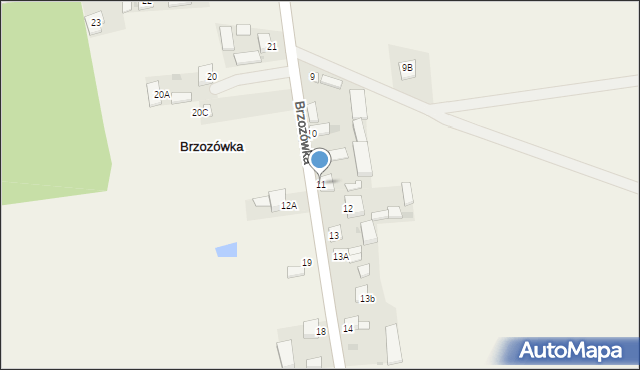 Brzozówka, Brzozówka, 11, mapa Brzozówka