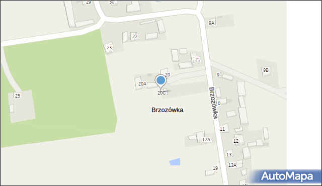 Brzozówka, Brzozówka, 20C, mapa Brzozówka