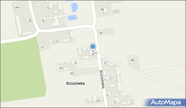 Brzozówka, Brzozówka, 21, mapa Brzozówka