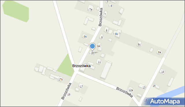 Brzozówka, Brzozówka, 10, mapa Brzozówka