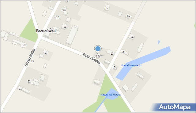 Brzozówka, Brzozówka, 12a, mapa Brzozówka