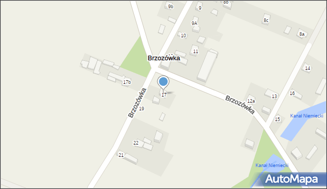 Brzozówka, Brzozówka, 17, mapa Brzozówka