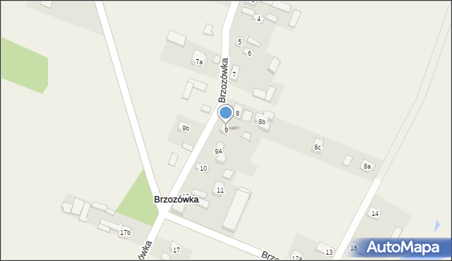 Brzozówka, Brzozówka, 9, mapa Brzozówka