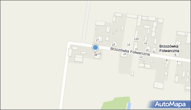 Brzozówka Folwarczna, Brzozówka Folwarczna, 18, mapa Brzozówka Folwarczna