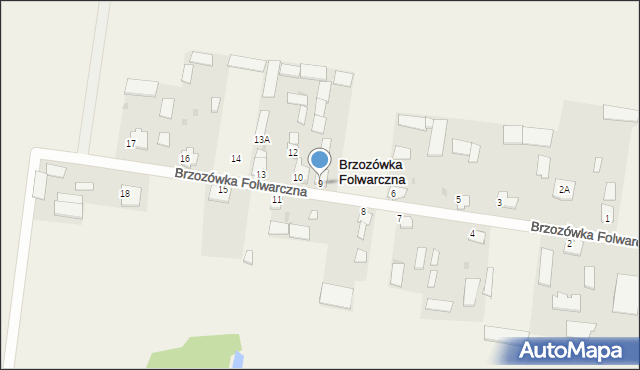 Brzozówka Folwarczna, Brzozówka Folwarczna, 9, mapa Brzozówka Folwarczna