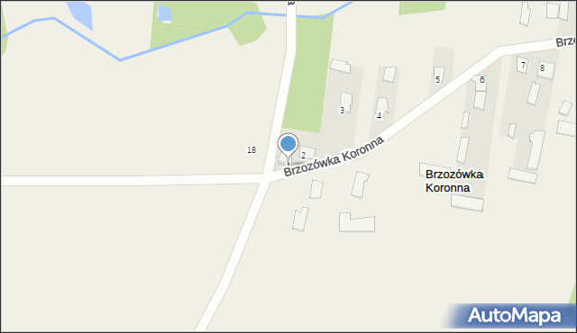 Brzozówka Koronna, Brzozówka Koronna, 1, mapa Brzozówka Koronna