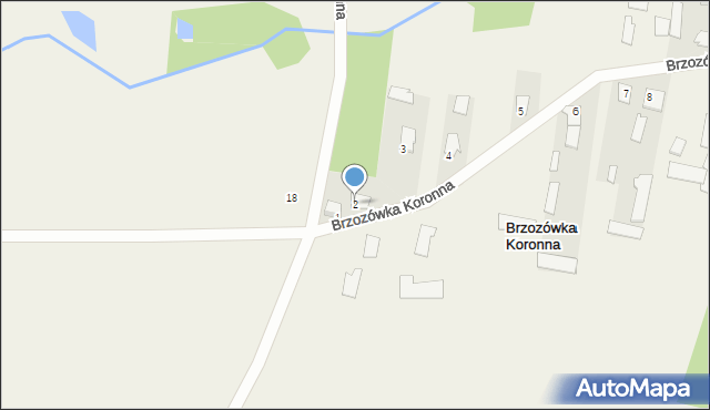 Brzozówka Koronna, Brzozówka Koronna, 2, mapa Brzozówka Koronna