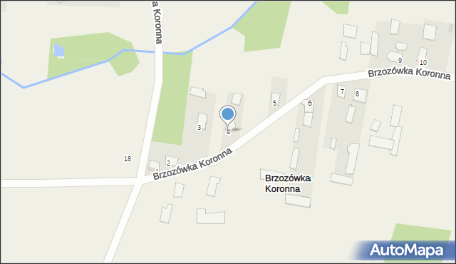 Brzozówka Koronna, Brzozówka Koronna, 4, mapa Brzozówka Koronna