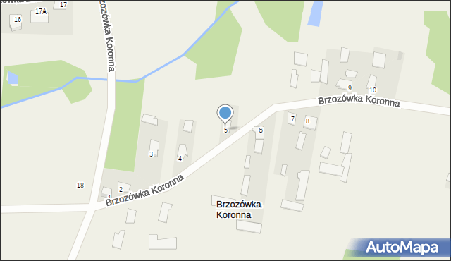 Brzozówka Koronna, Brzozówka Koronna, 5, mapa Brzozówka Koronna