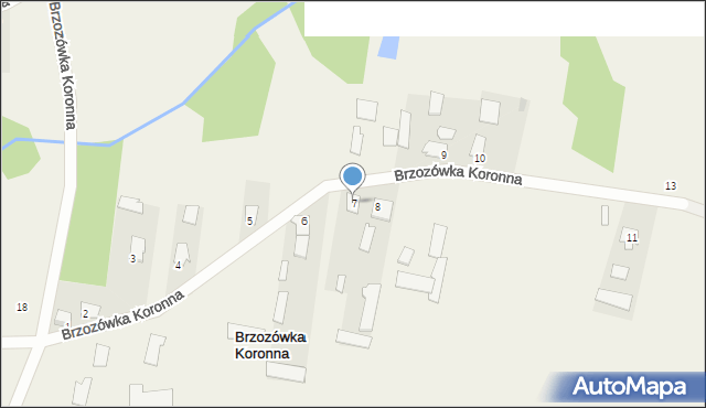 Brzozówka Koronna, Brzozówka Koronna, 7, mapa Brzozówka Koronna