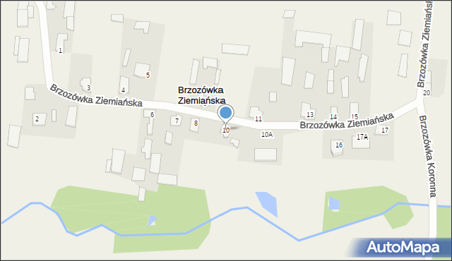 Brzozówka Ziemiańska, Brzozówka Ziemiańska, 10, mapa Brzozówka Ziemiańska