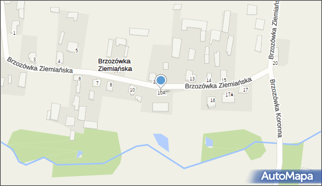 Brzozówka Ziemiańska, Brzozówka Ziemiańska, 10A, mapa Brzozówka Ziemiańska