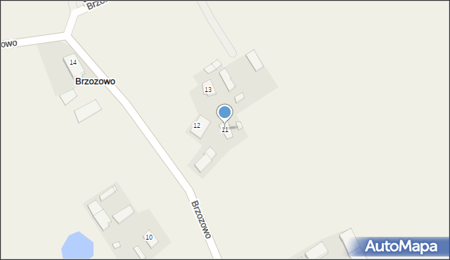 Brzozowo, Brzozowo, 11, mapa Brzozowo