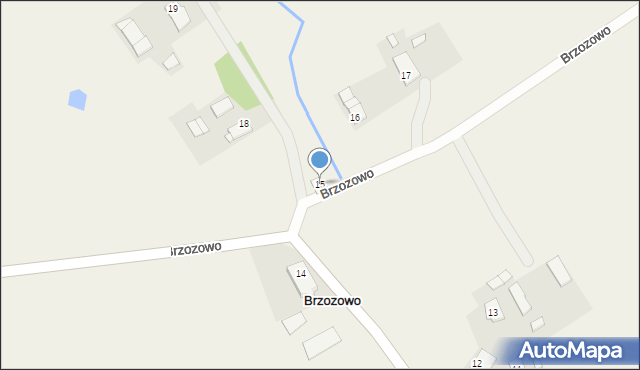 Brzozowo, Brzozowo, 15, mapa Brzozowo