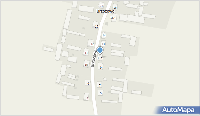 Brzozowo, Brzozowo, 11a, mapa Brzozowo