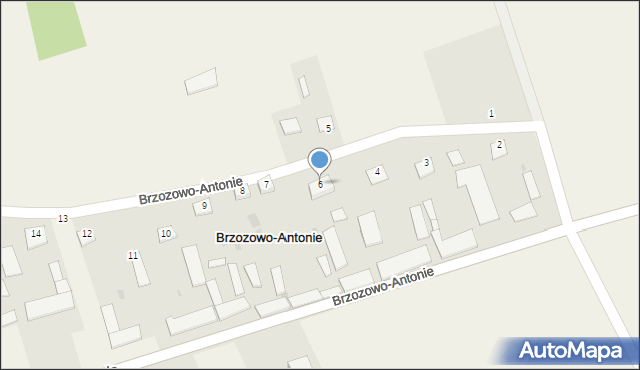 Brzozowo-Antonie, Brzozowo-Antonie, 6, mapa Brzozowo-Antonie