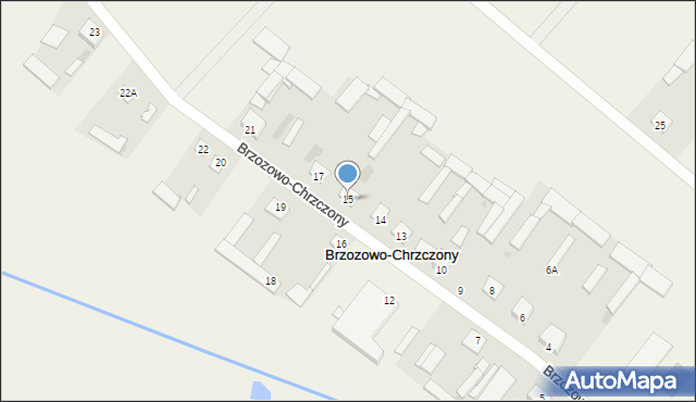 Brzozowo-Chrzczony, Brzozowo-Chrzczony, 15, mapa Brzozowo-Chrzczony