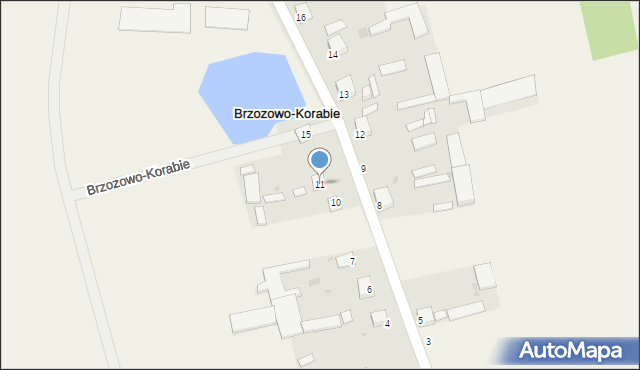 Brzozowo-Korabie, Brzozowo-Korabie, 11, mapa Brzozowo-Korabie