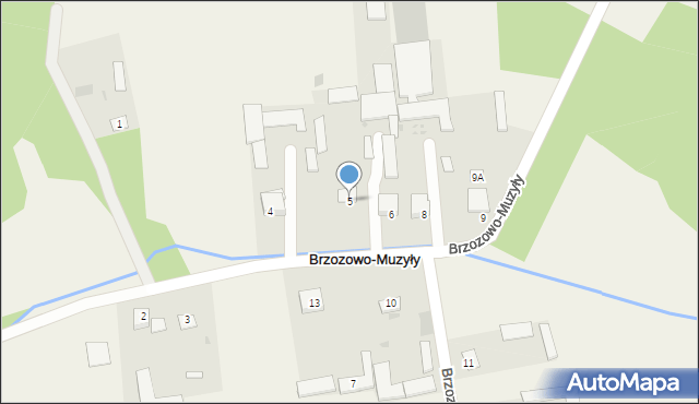 Brzozowo-Muzyły, Brzozowo-Muzyły, 5, mapa Brzozowo-Muzyły