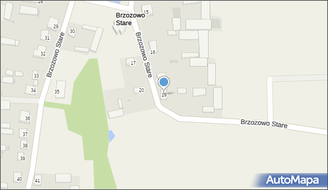 Brzozowo Stare, Brzozowo Stare, 19, mapa Brzozowo Stare