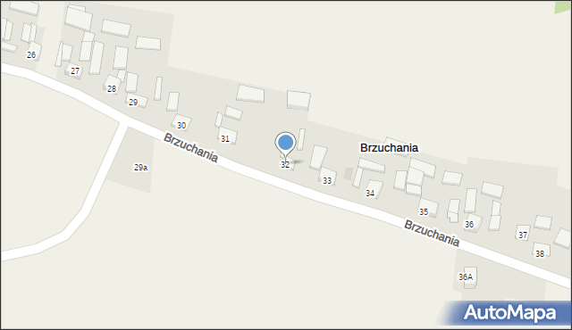 Brzuchania, Brzuchania, 32, mapa Brzuchania