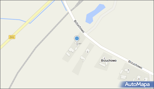 Brzuchowo, Brzuchowo, 2, mapa Brzuchowo
