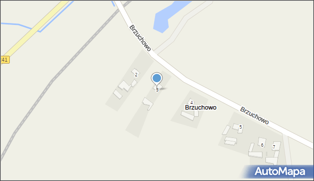 Brzuchowo, Brzuchowo, 3, mapa Brzuchowo