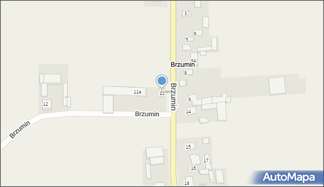 Brzumin, Brzumin, 11, mapa Brzumin