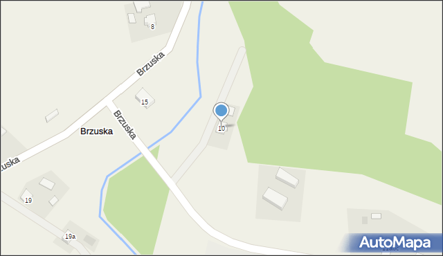 Brzuska, Brzuska, 10, mapa Brzuska