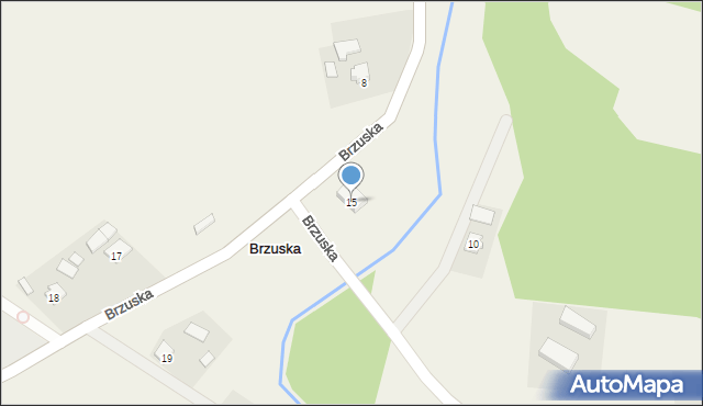 Brzuska, Brzuska, 15, mapa Brzuska