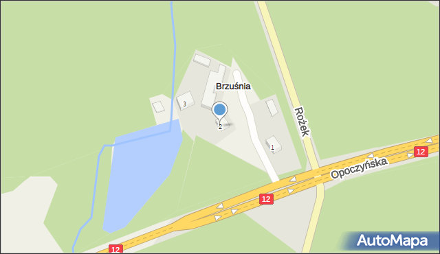 Brzuśnia, Brzuśnia, 2, mapa Brzuśnia