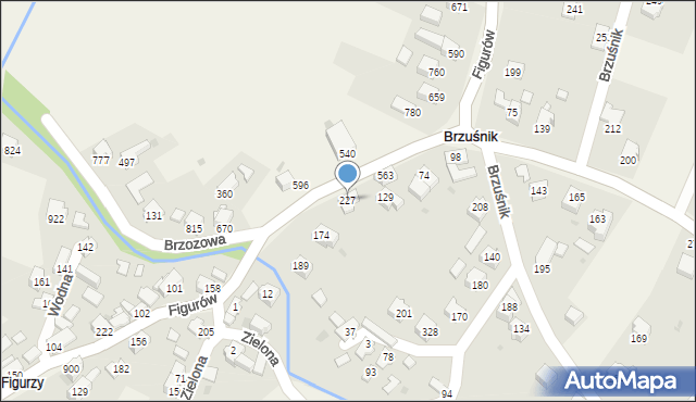 Brzuśnik, Brzuśnik, 227, mapa Brzuśnik