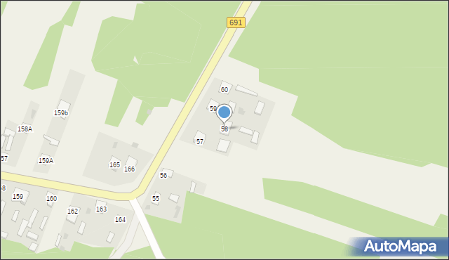 Brzustów, Brzustów, 58, mapa Brzustów