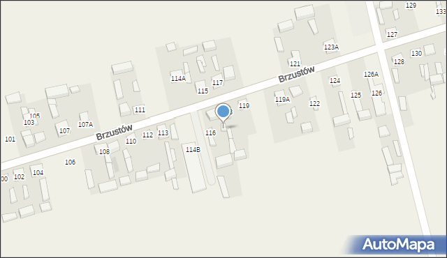 Brzustów, Brzustów, 116A, mapa Brzustów