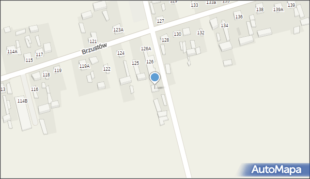 Brzustów, Brzustów, 126A, mapa Brzustów