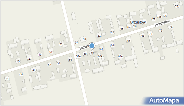 Brzustów, Brzustów, 60, mapa Brzustów