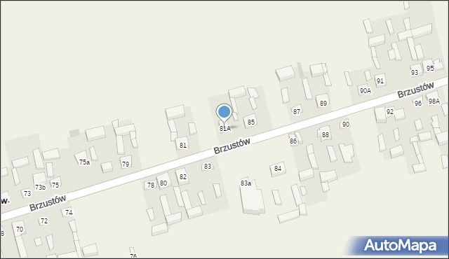 Brzustów, Brzustów, 81A, mapa Brzustów