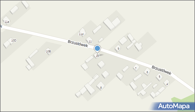 Brzustówek, Brzustówek, 10, mapa Brzustówek