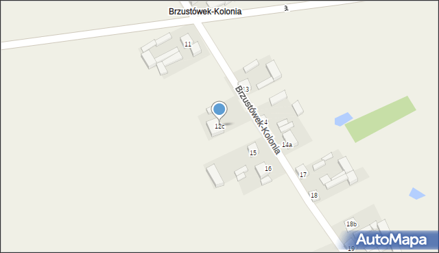 Brzustówek, Brzustówek, 12c, mapa Brzustówek