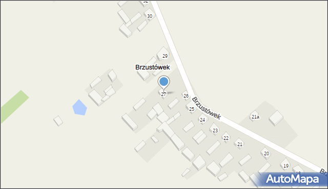 Brzustówek, Brzustówek, 27, mapa Brzustówek