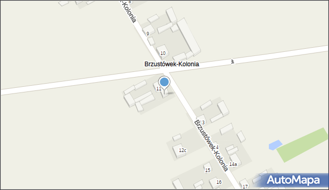 Brzustówek, Brzustówek-Kolonia, 12, mapa Brzustówek