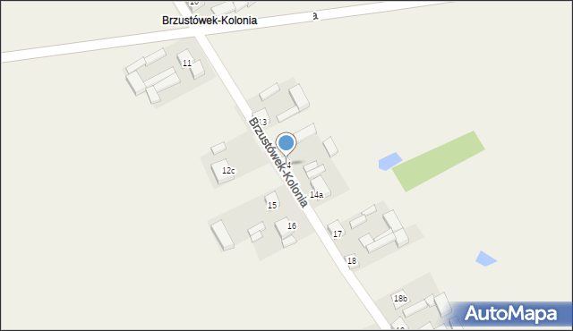 Brzustówek, Brzustówek-Kolonia, 14, mapa Brzustówek