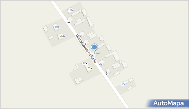 Brzustówek, Brzustówek-Kolonia, 22, mapa Brzustówek