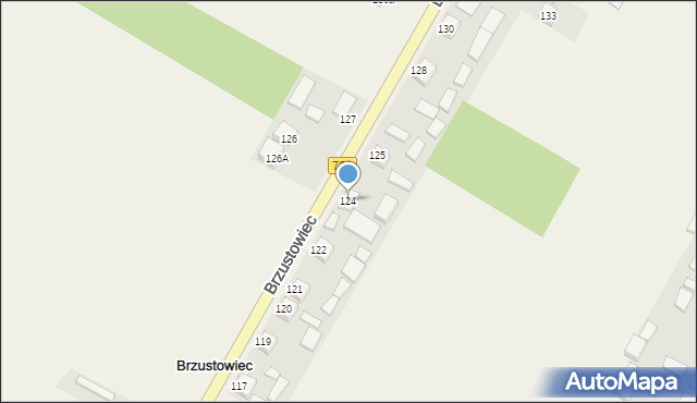 Brzustowiec, Brzustowiec, 124, mapa Brzustowiec