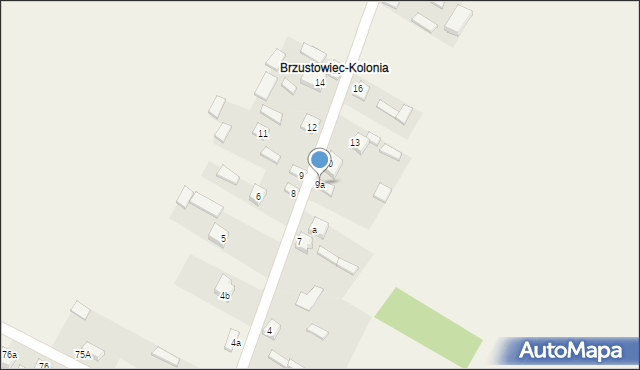 Brzustowiec, Brzustowiec, 9a, mapa Brzustowiec