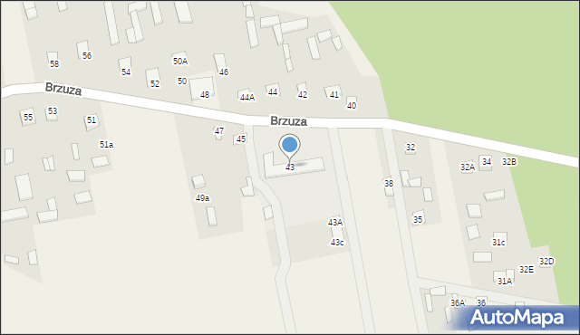 Brzuza, Brzuza, 43, mapa Brzuza