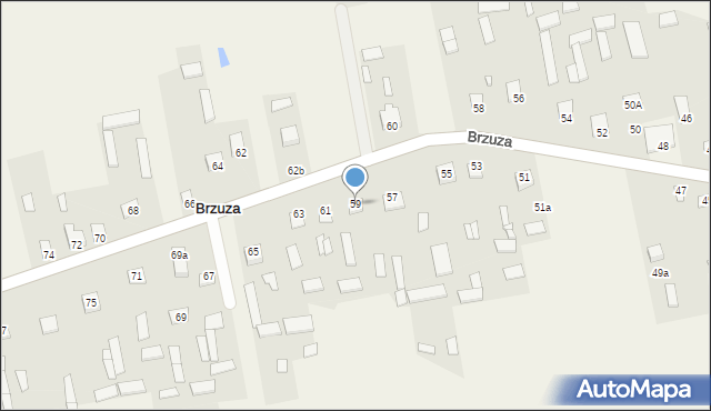 Brzuza, Brzuza, 59, mapa Brzuza